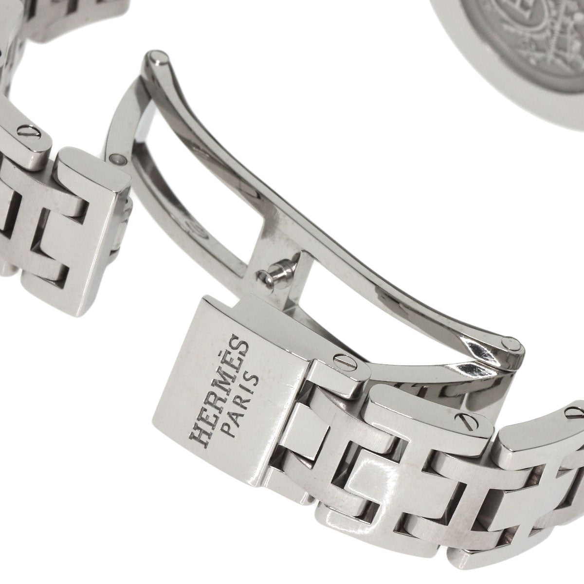 HERMES Watches Quartz CP1.210 Stainless Steel , Stainless Steel Silver Clipper Classic Silver dial Women Used