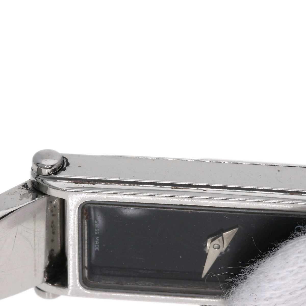GUCCI Watches Quartz Stainless Steel , Stainless Steel Silver 1500L black dial Women Used