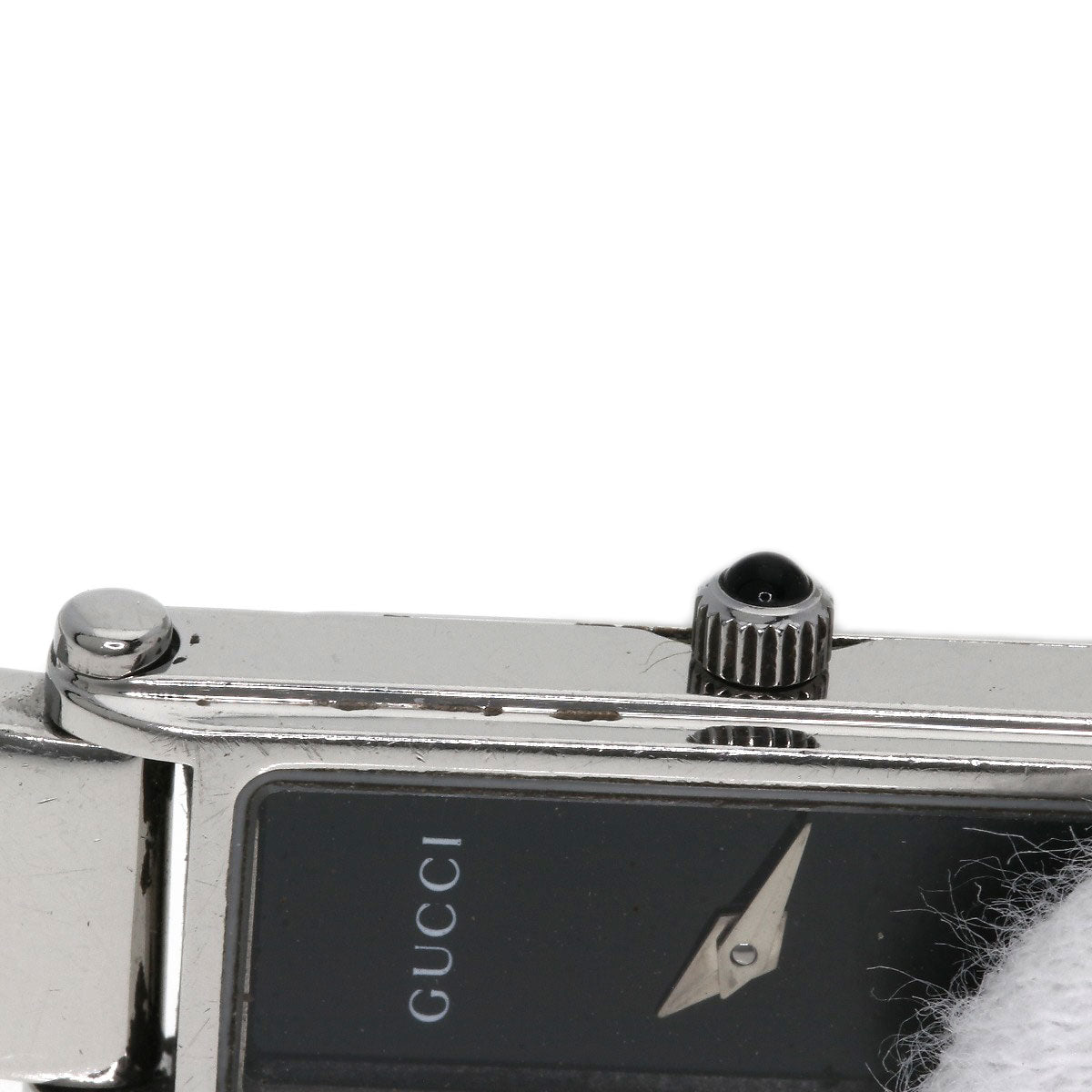 GUCCI Watches Quartz Stainless Steel , Stainless Steel Silver 1500L black dial Women Used