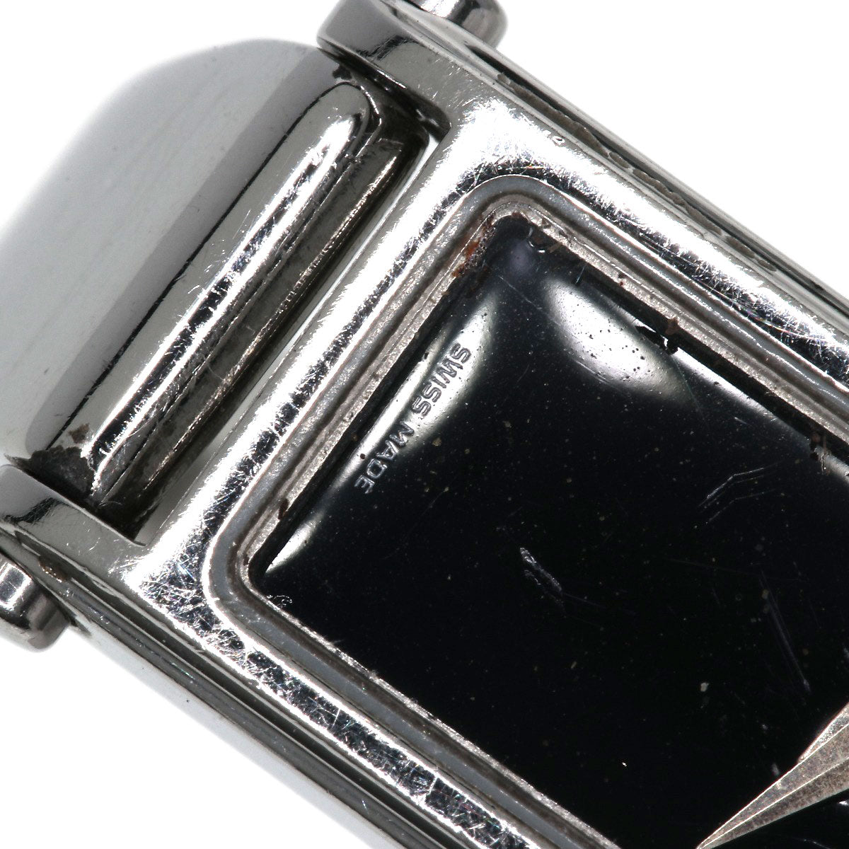 GUCCI Watches Quartz Stainless Steel , Stainless Steel Silver 1500L black dial Women Used