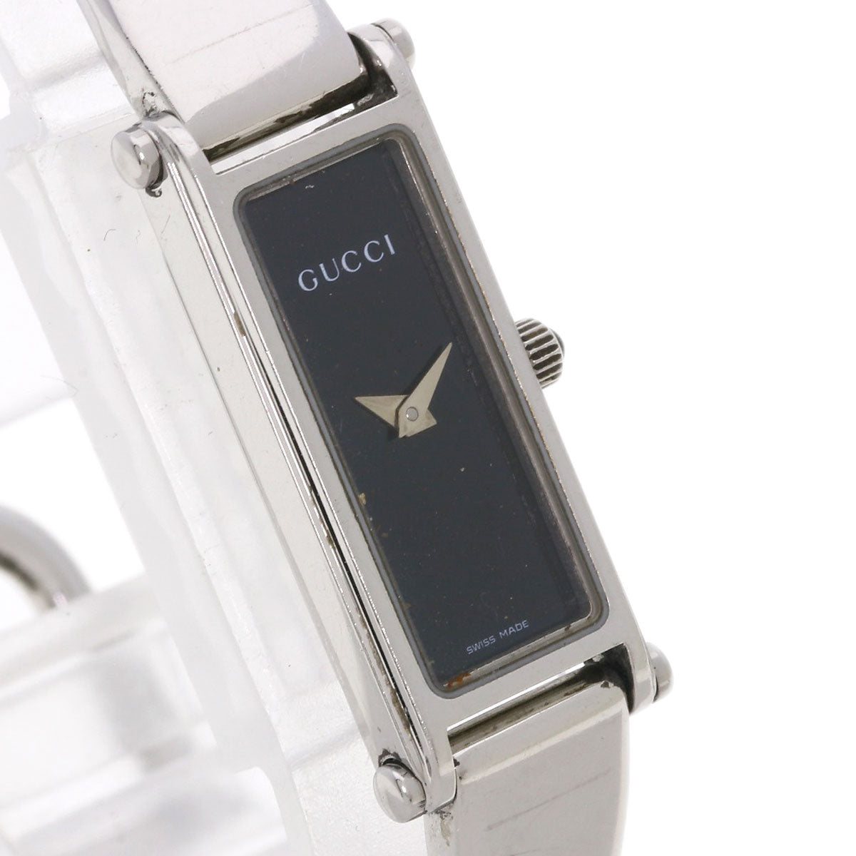 GUCCI Watches Quartz Stainless Steel , Stainless Steel Silver 1500L black dial Women Used