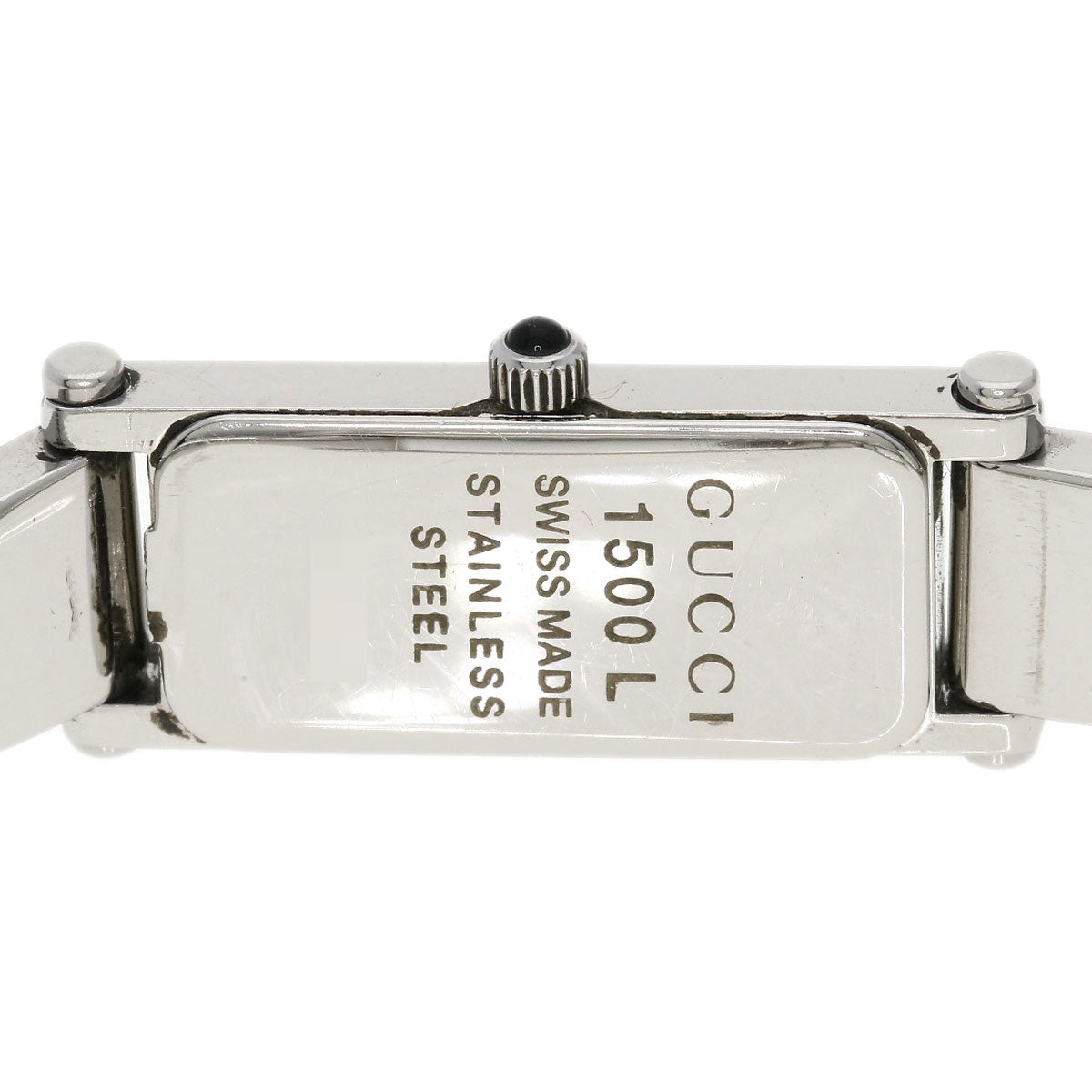 GUCCI Watches Quartz Stainless Steel , Stainless Steel Silver 1500L black dial Women Used