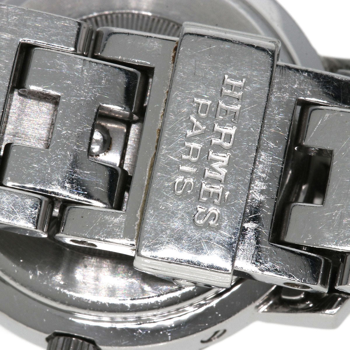 HERMES Watches Quartz CL4.210 Stainless Steel , Stainless Steel Silver Clipper Nacre White shell dial Women Used