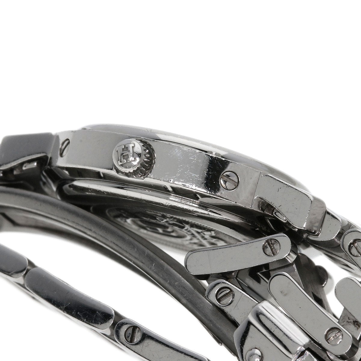 HERMES Watches Quartz CL4.210 Stainless Steel , Stainless Steel Silver Clipper Nacre White shell dial Women Used