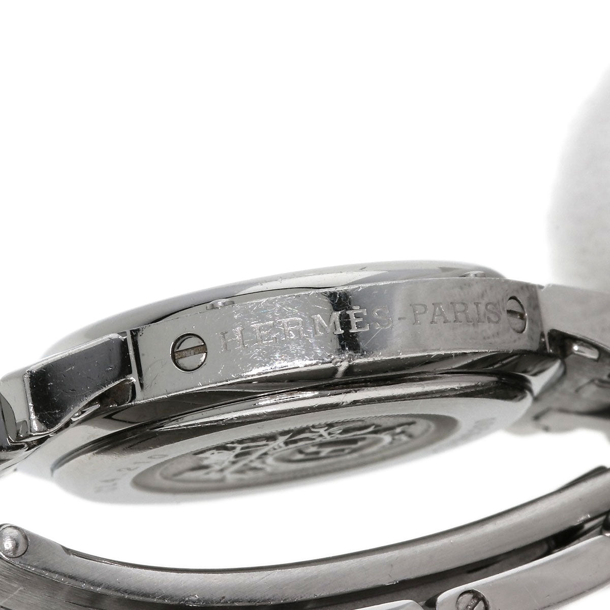 HERMES Watches Quartz CL4.210 Stainless Steel , Stainless Steel Silver Clipper Nacre White shell dial Women Used