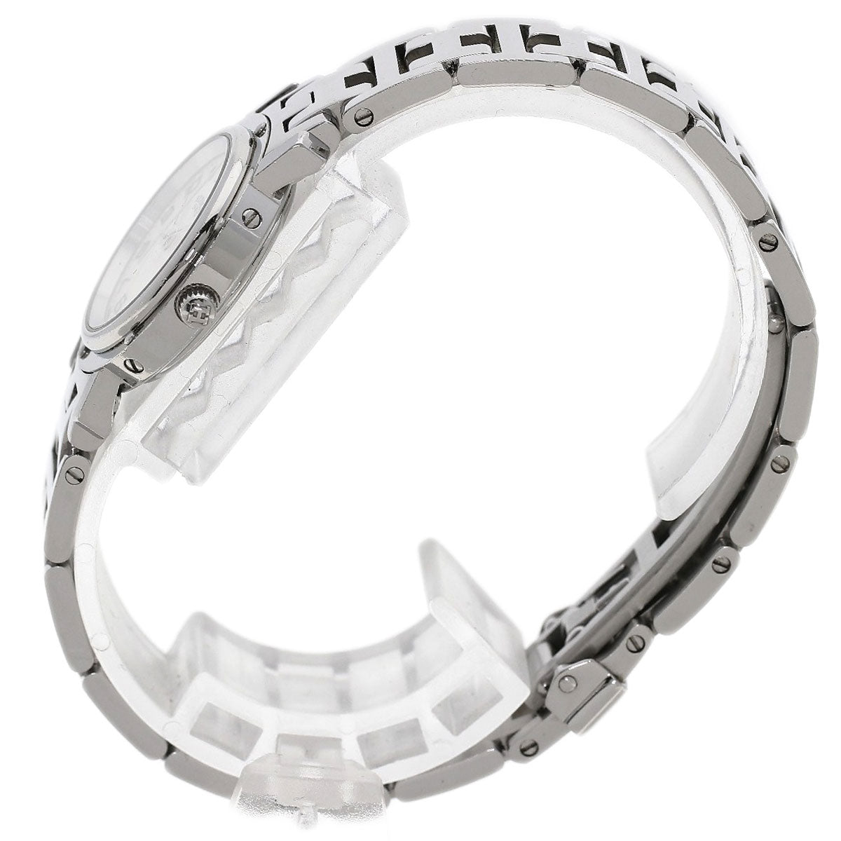 HERMES Watches Quartz CL4.210 Stainless Steel , Stainless Steel Silver Clipper Nacre White shell dial Women Used