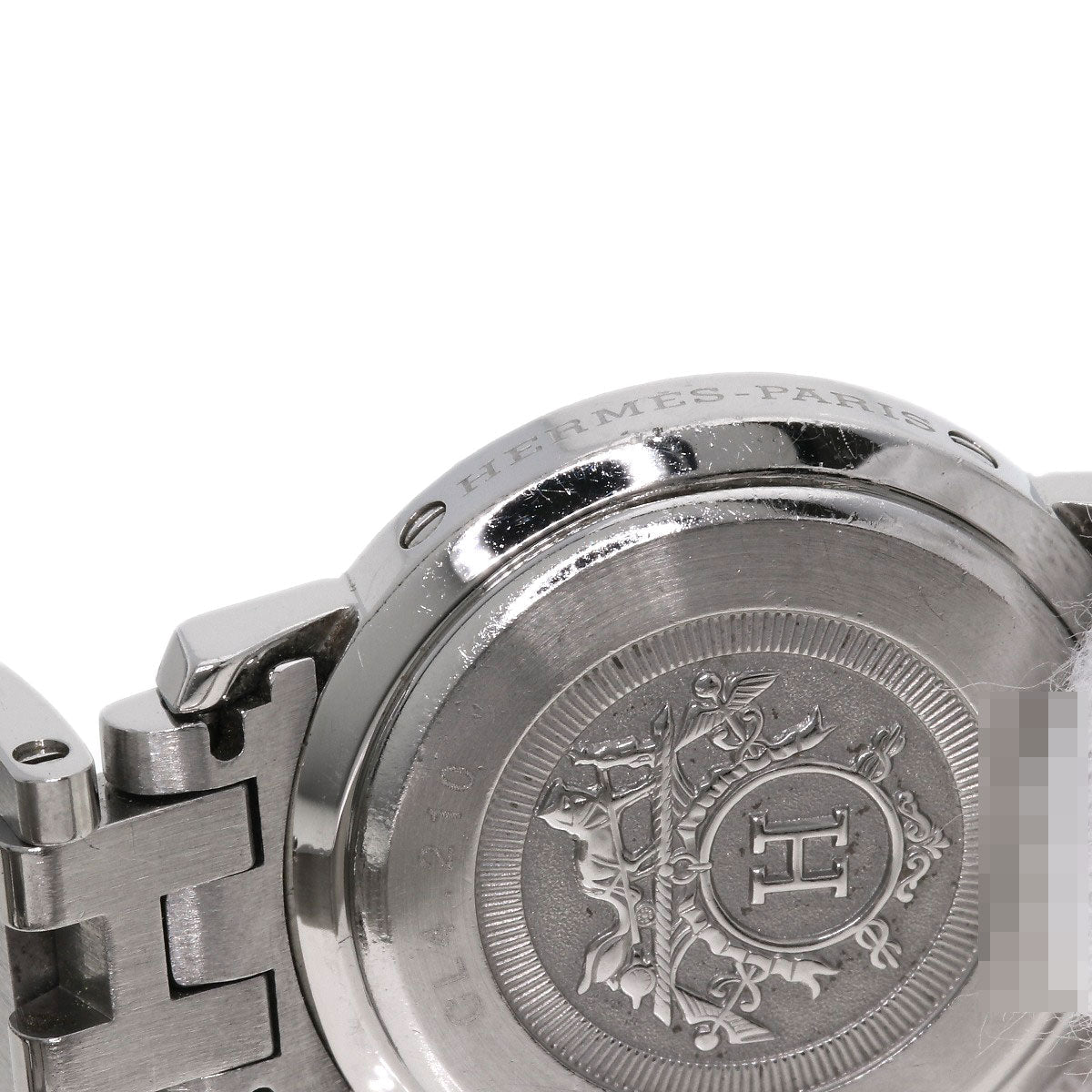 HERMES Watches Quartz CL4.210 Stainless Steel , Stainless Steel Silver Clipper Nacre White shell dial Women Used