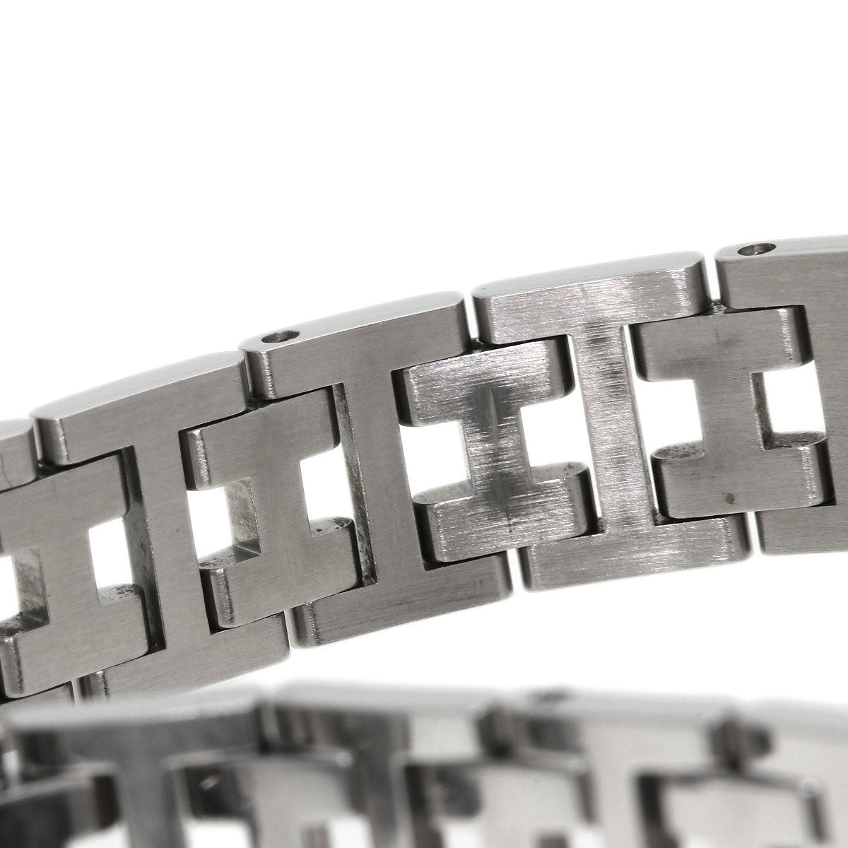 HERMES Watches Quartz CL4.210 Stainless Steel , Stainless Steel Silver Clipper Nacre White shell dial Women Used