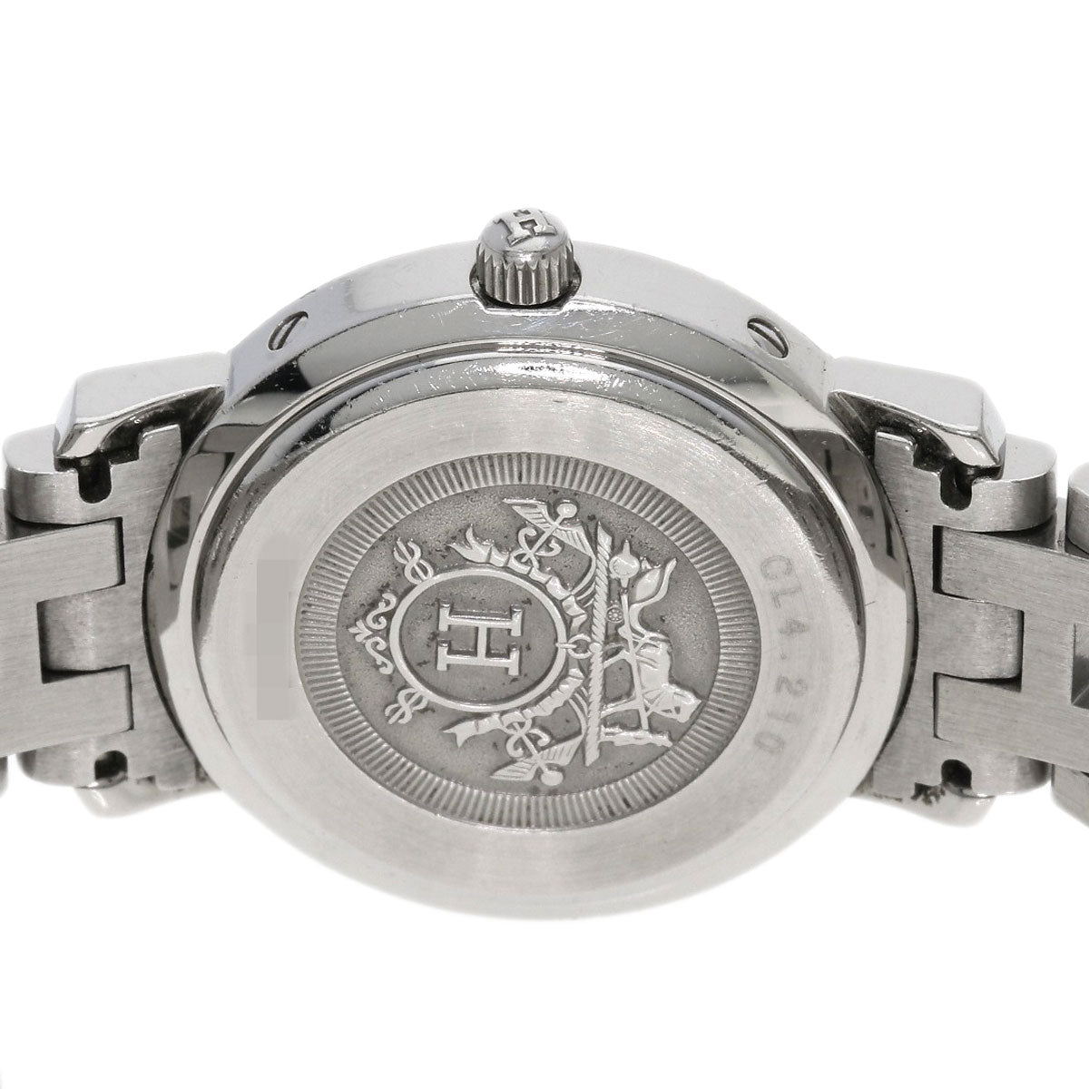 HERMES Watches Quartz CL4.210 Stainless Steel , Stainless Steel Silver Clipper Nacre White shell dial Women Used