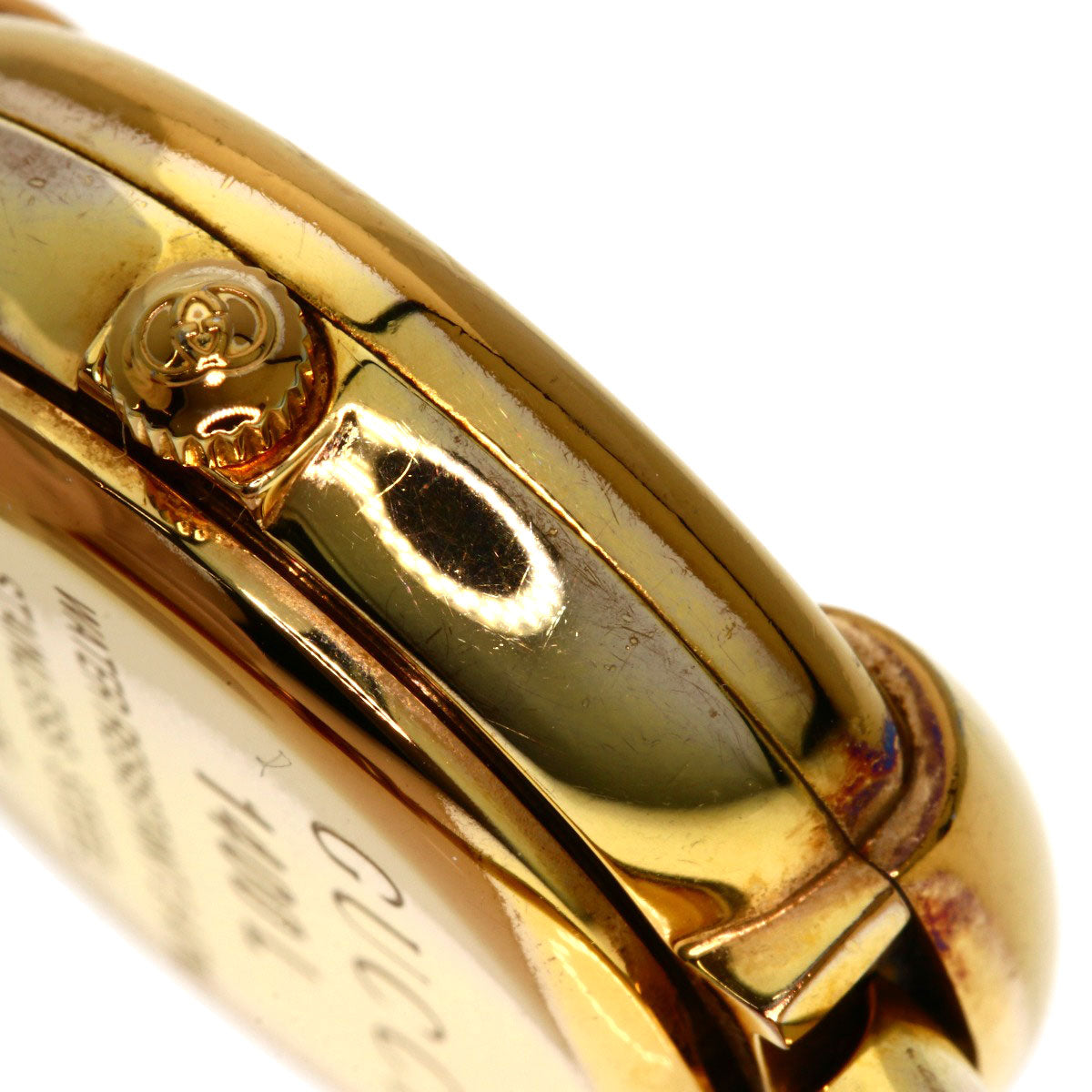 GUCCI Watches Quartz 1400L PGP , PGP gold Round face Brown dial Women Used