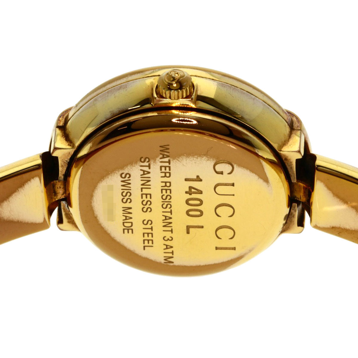 GUCCI Watches Quartz 1400L PGP , PGP gold Round face Brown dial Women Used