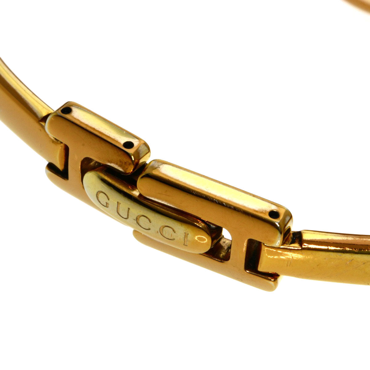 GUCCI Watches Quartz 1400L PGP , PGP gold Round face Brown dial Women Used