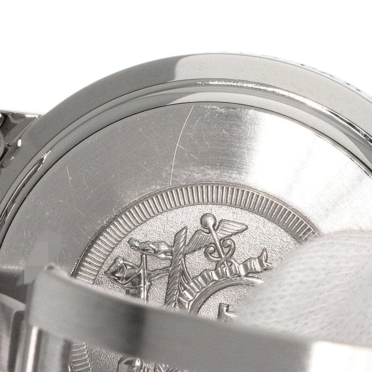 HERMES Watches Quartz CL1.910 Stainless Steel , Stainless Steel Silver Clipper Chronograph white dial mens Used