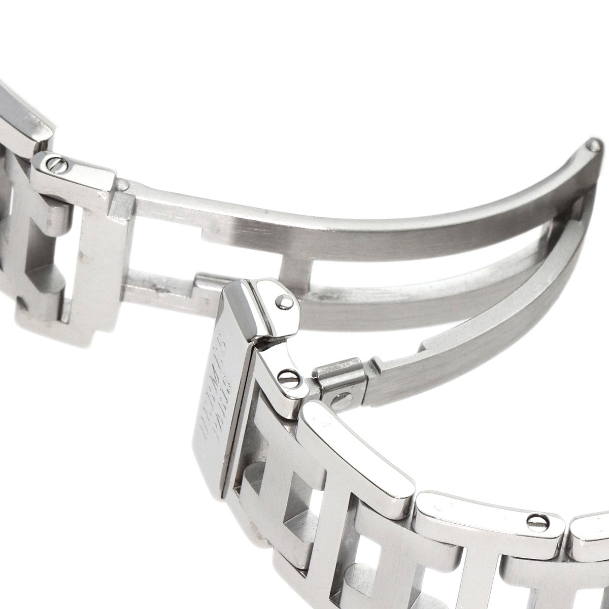 HERMES Watches Quartz CL1.910 Stainless Steel , Stainless Steel Silver Clipper Chronograph white dial mens Used