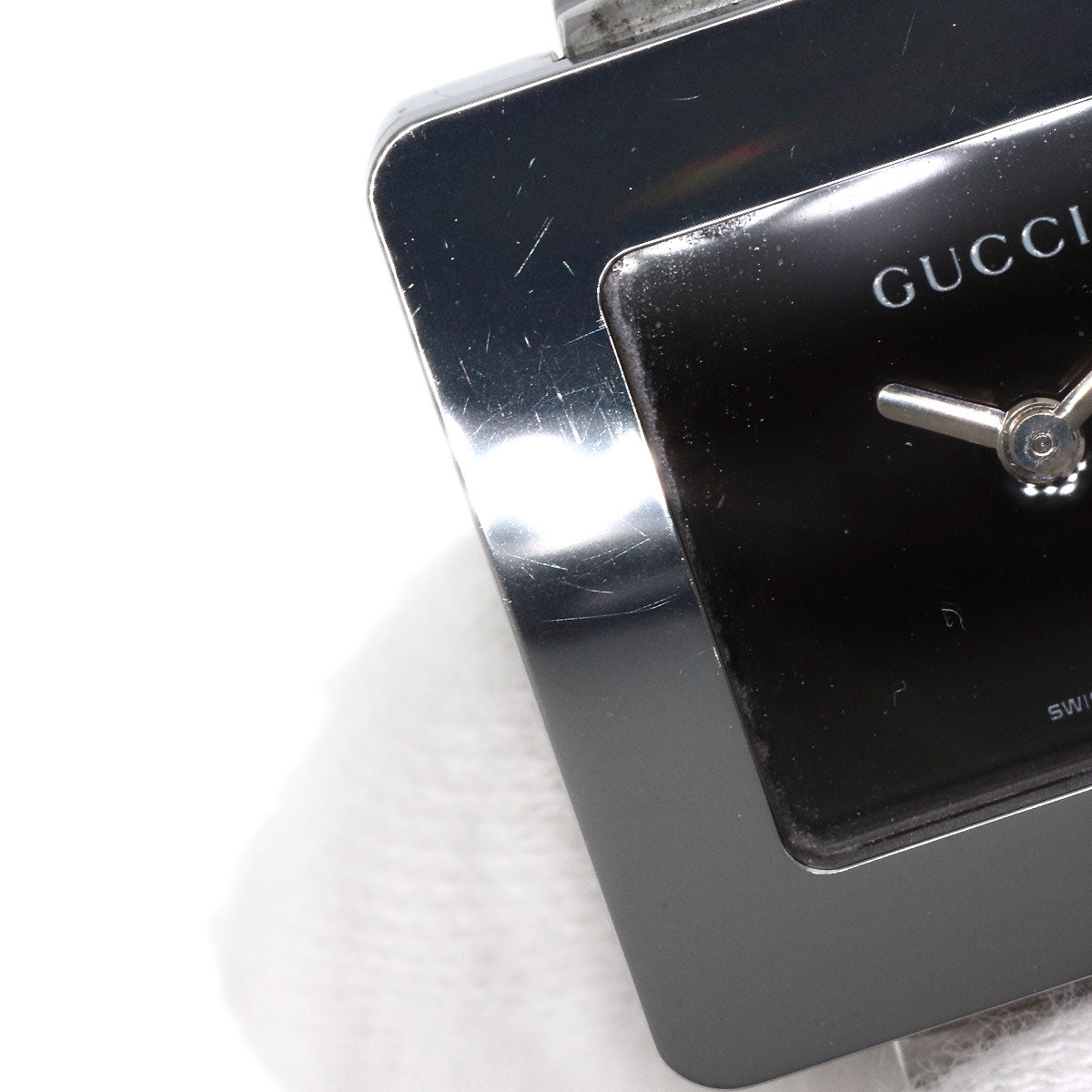 GUCCI Watches Quartz 3600L Stainless Steel , Stainless Steel Silver G logo black dial Women Used