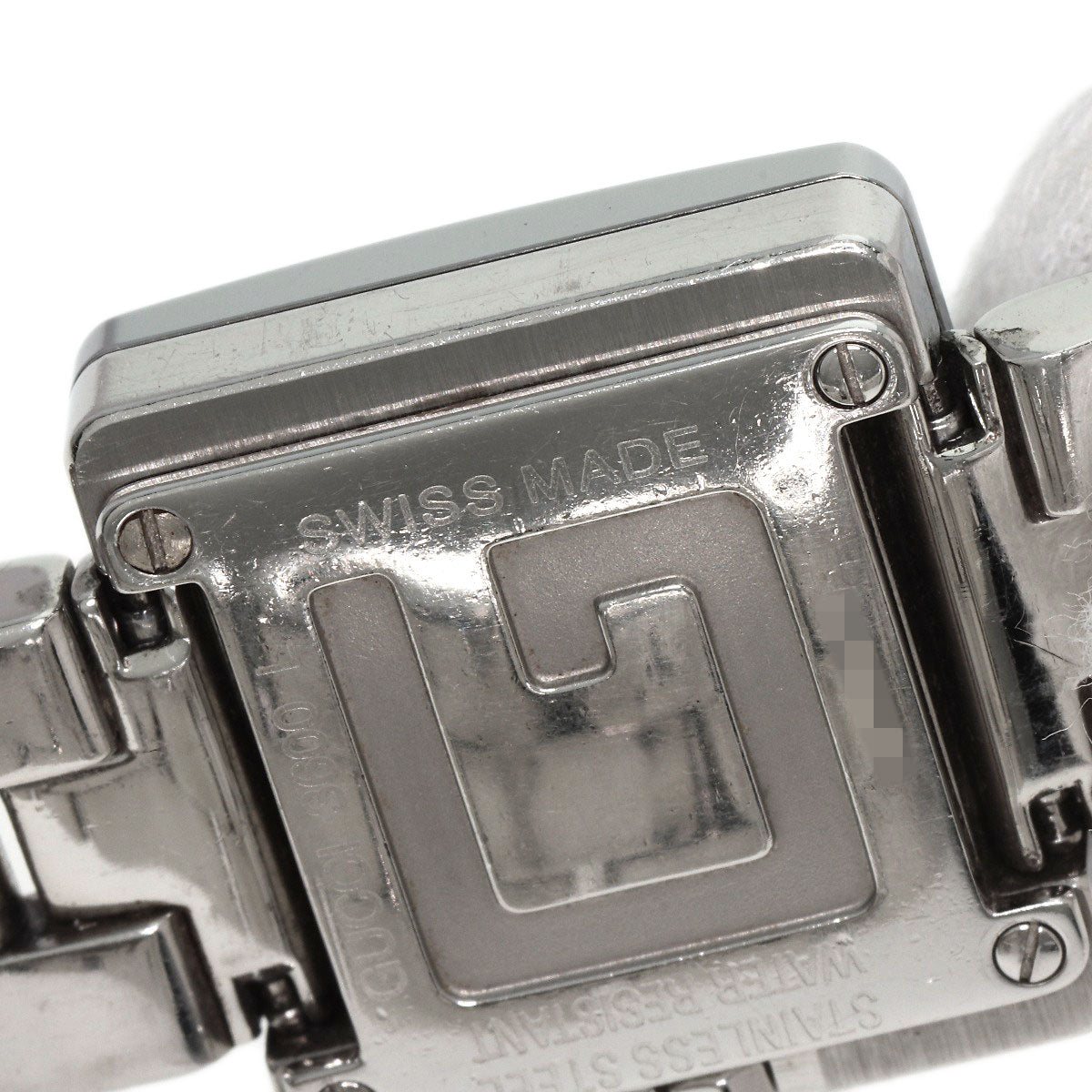 GUCCI Watches Quartz 3600L Stainless Steel , Stainless Steel Silver G logo black dial Women Used