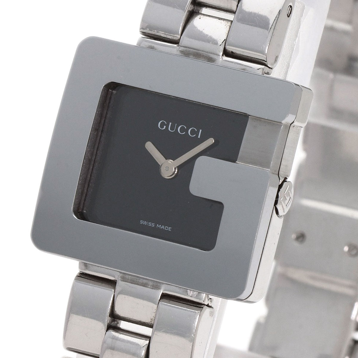 GUCCI Watches Quartz 3600L Stainless Steel , Stainless Steel Silver G logo black dial Women Used