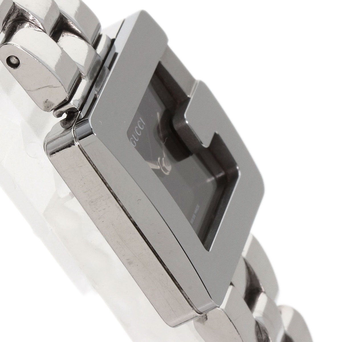 GUCCI Watches Quartz 3600L Stainless Steel , Stainless Steel Silver G logo black dial Women Used