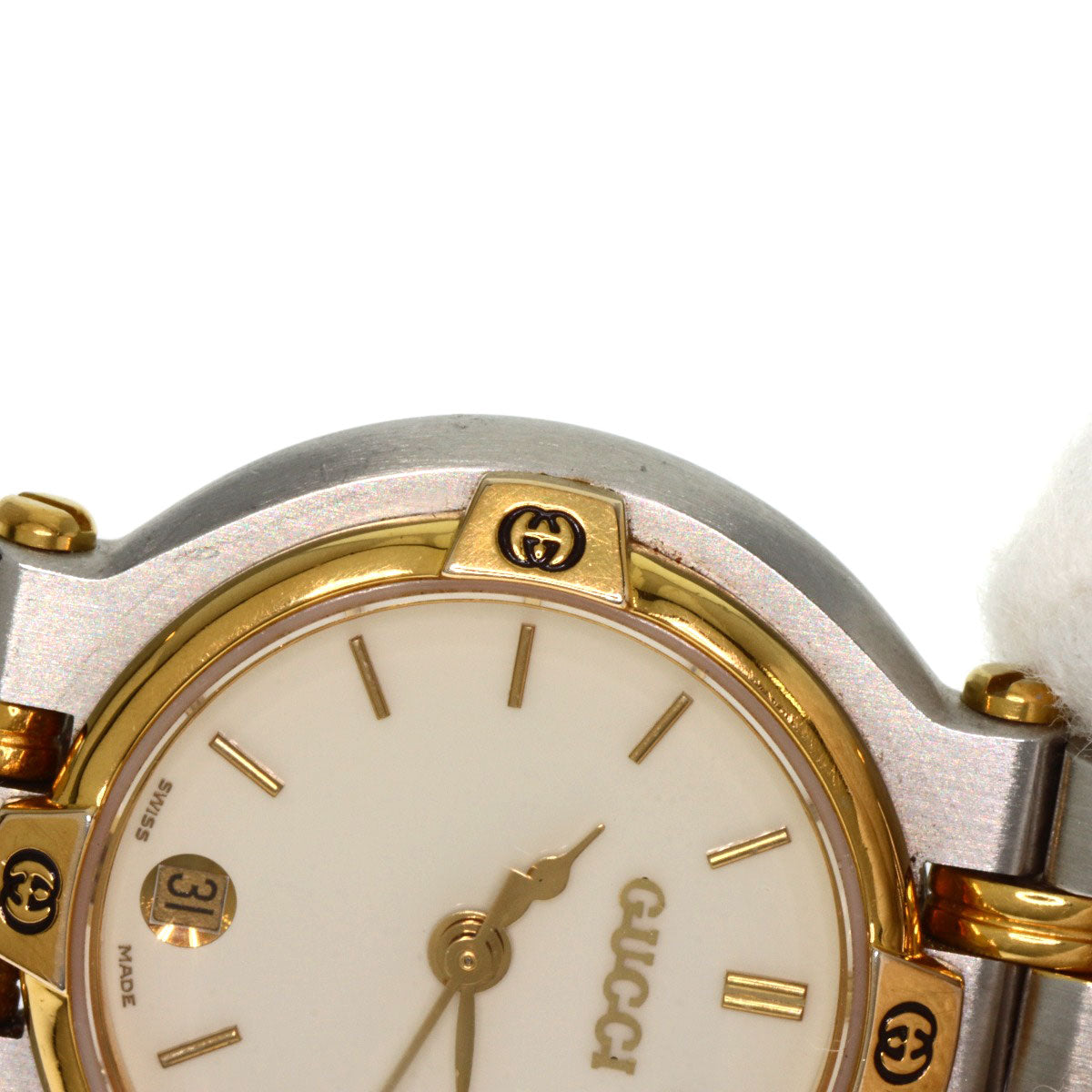 GUCCI Watches Quartz 9000L Stainless Steel , SSxGP , Gold Plated gold Round face Ivory dial Women Used