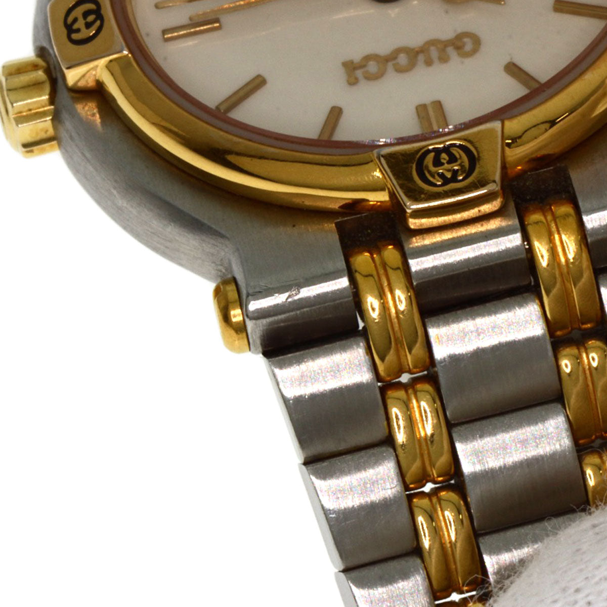 GUCCI Watches Quartz 9000L Stainless Steel , SSxGP , Gold Plated gold Round face Ivory dial Women Used