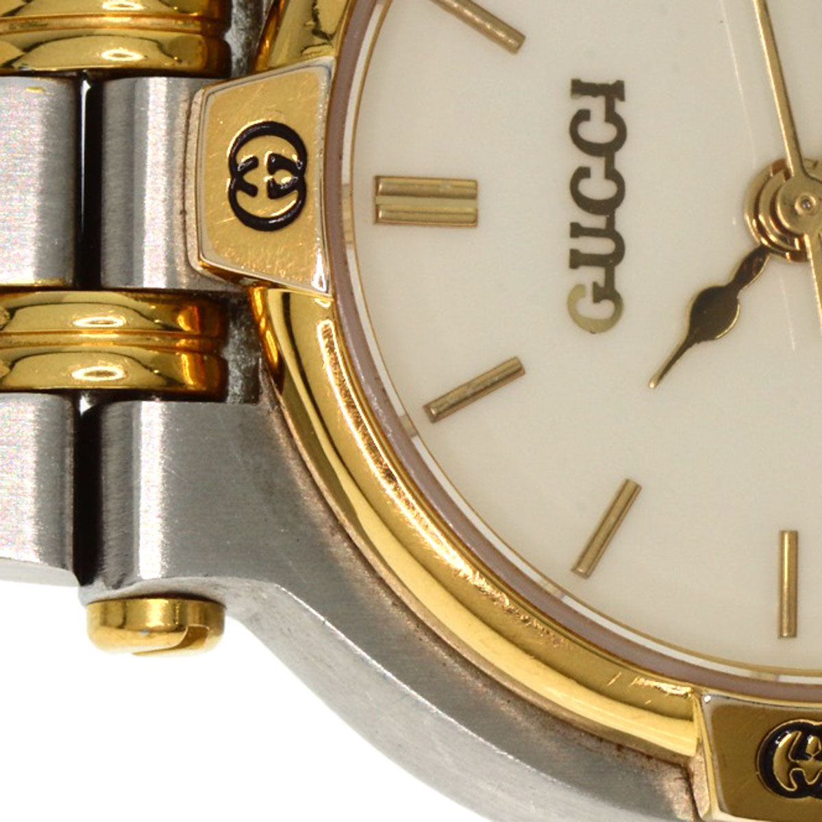 GUCCI Watches Quartz 9000L Stainless Steel , SSxGP , Gold Plated gold Round face Ivory dial Women Used