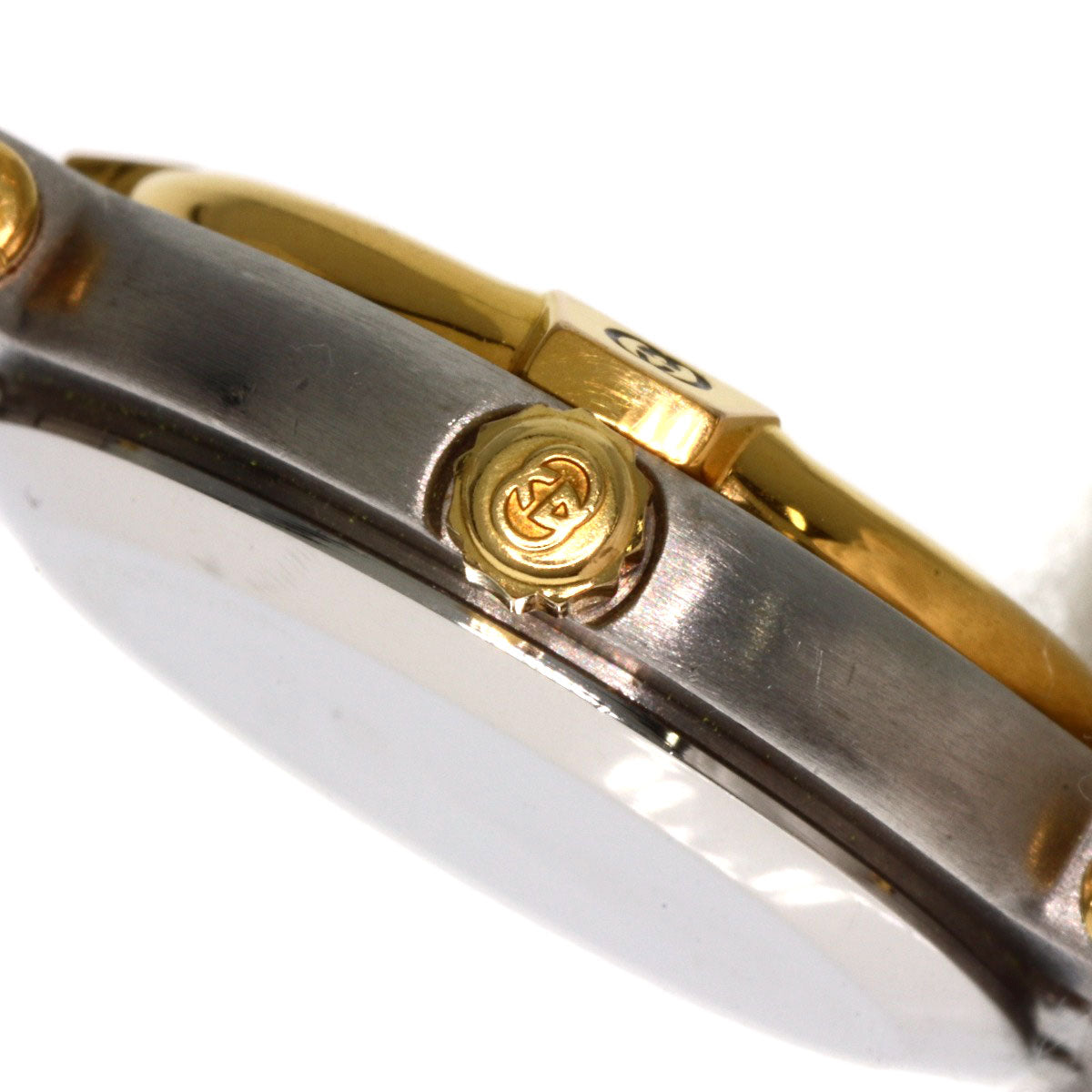 GUCCI Watches Quartz 9000L Stainless Steel , SSxGP , Gold Plated gold Round face Ivory dial Women Used