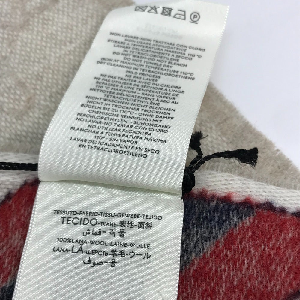 GUCCI Scarf 570603 wool beige GG Shelly line mens Used