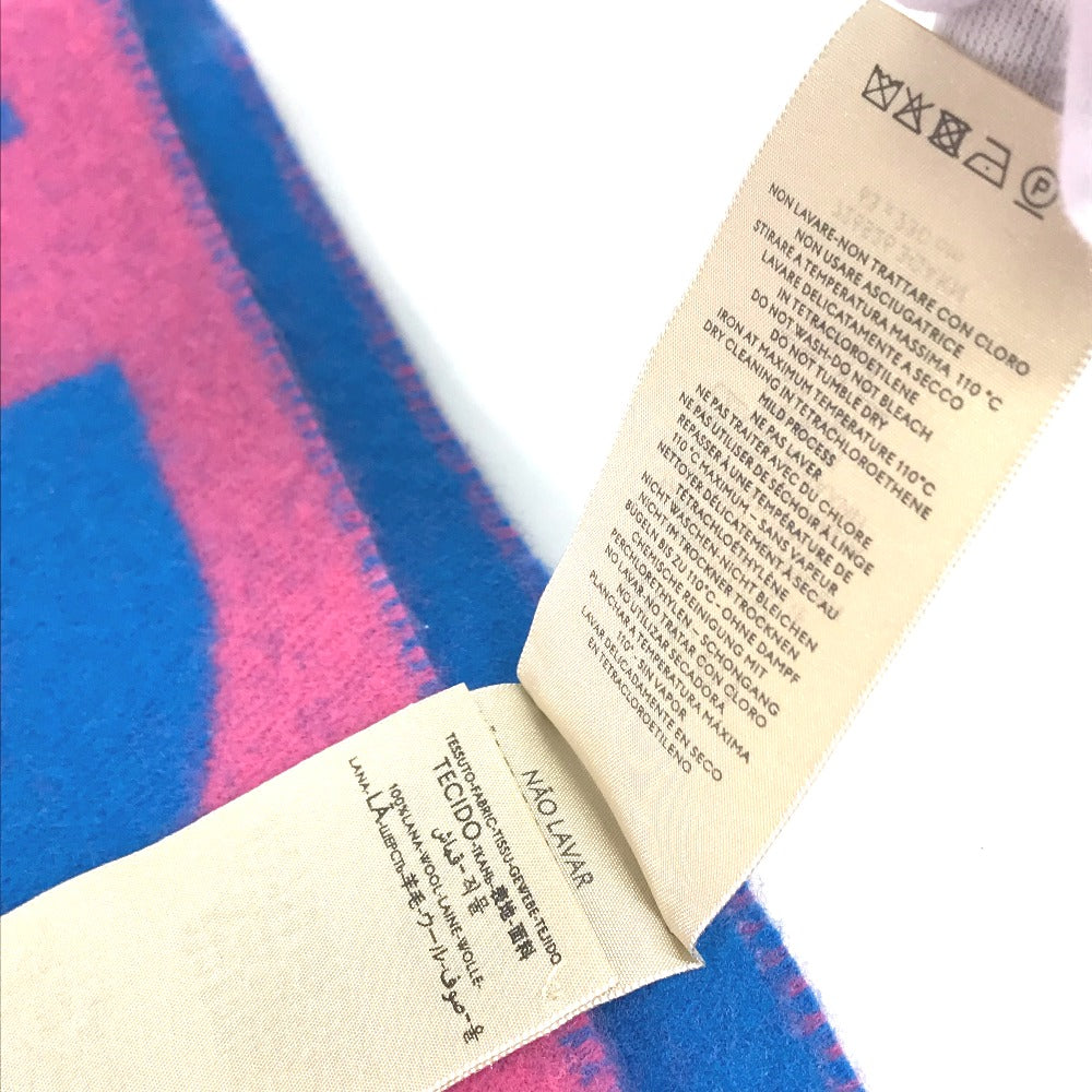 GUCCI Scarf 726526 wool pink GG Jacquard Women Used