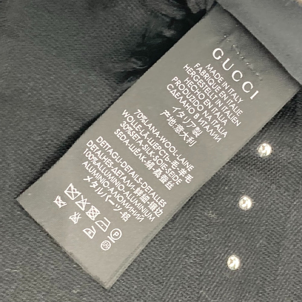GUCCI Scarf 508027 Wool, Silk black GG Studs mens Used