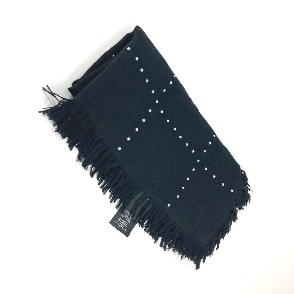 GUCCI Scarf 508027 Wool, Silk black GG Studs mens Used