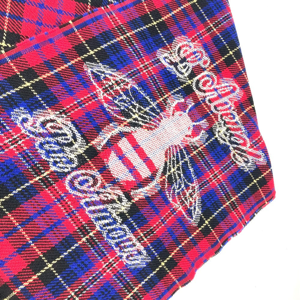GUCCI Scarf wool Red Check BEE Bee