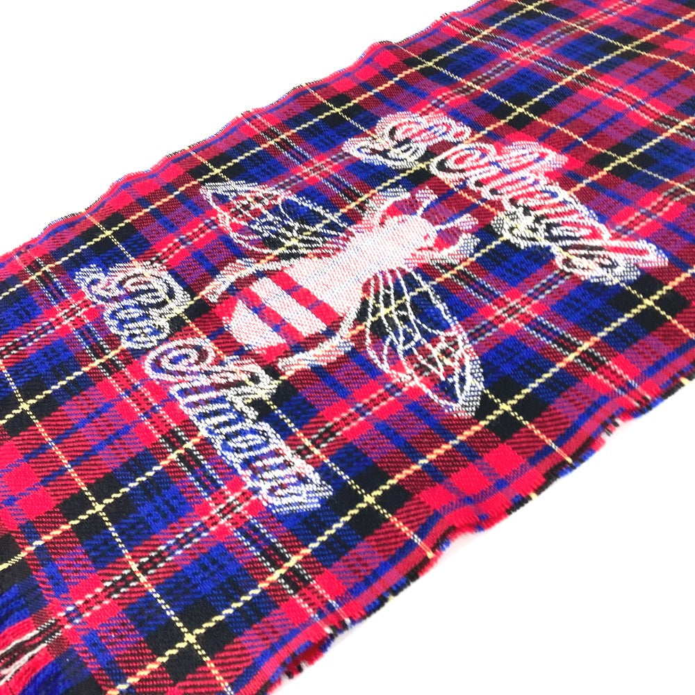 GUCCI Scarf wool Red Check BEE Bee