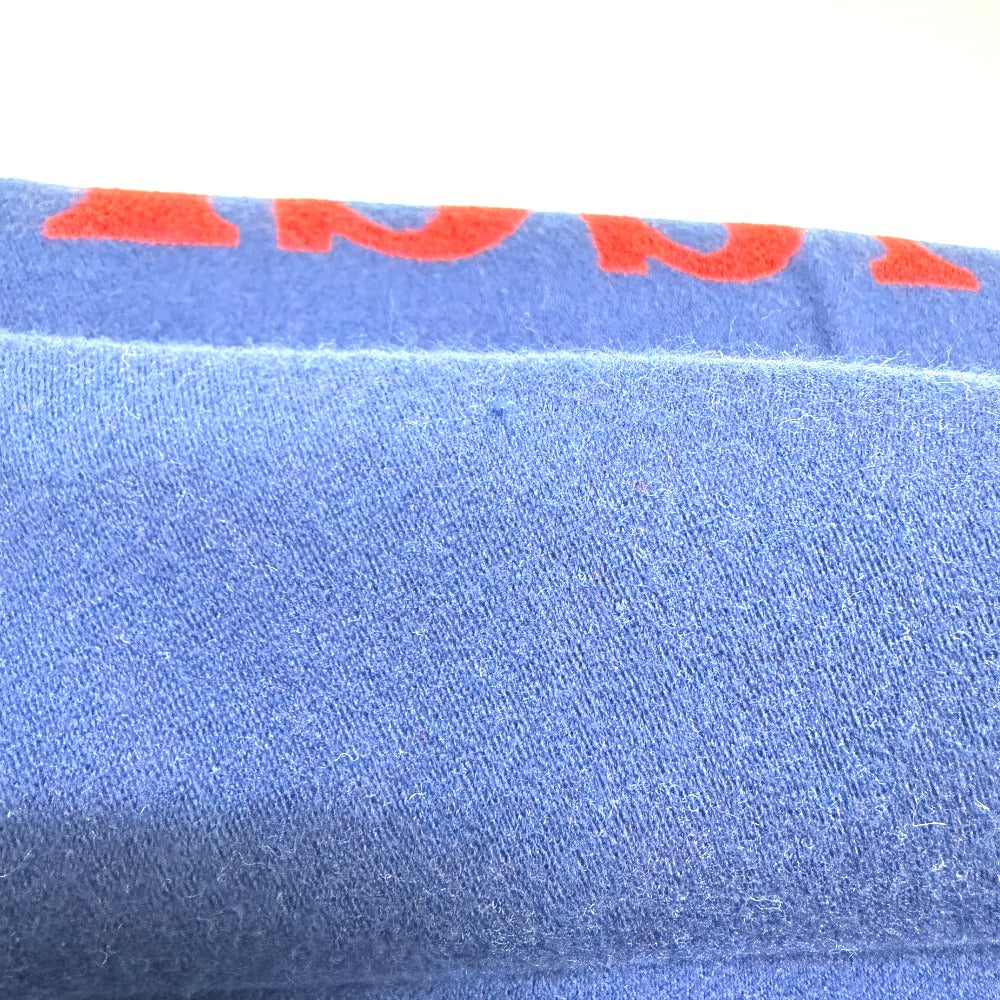 GUCCI Scarf 525559 wool blue logo