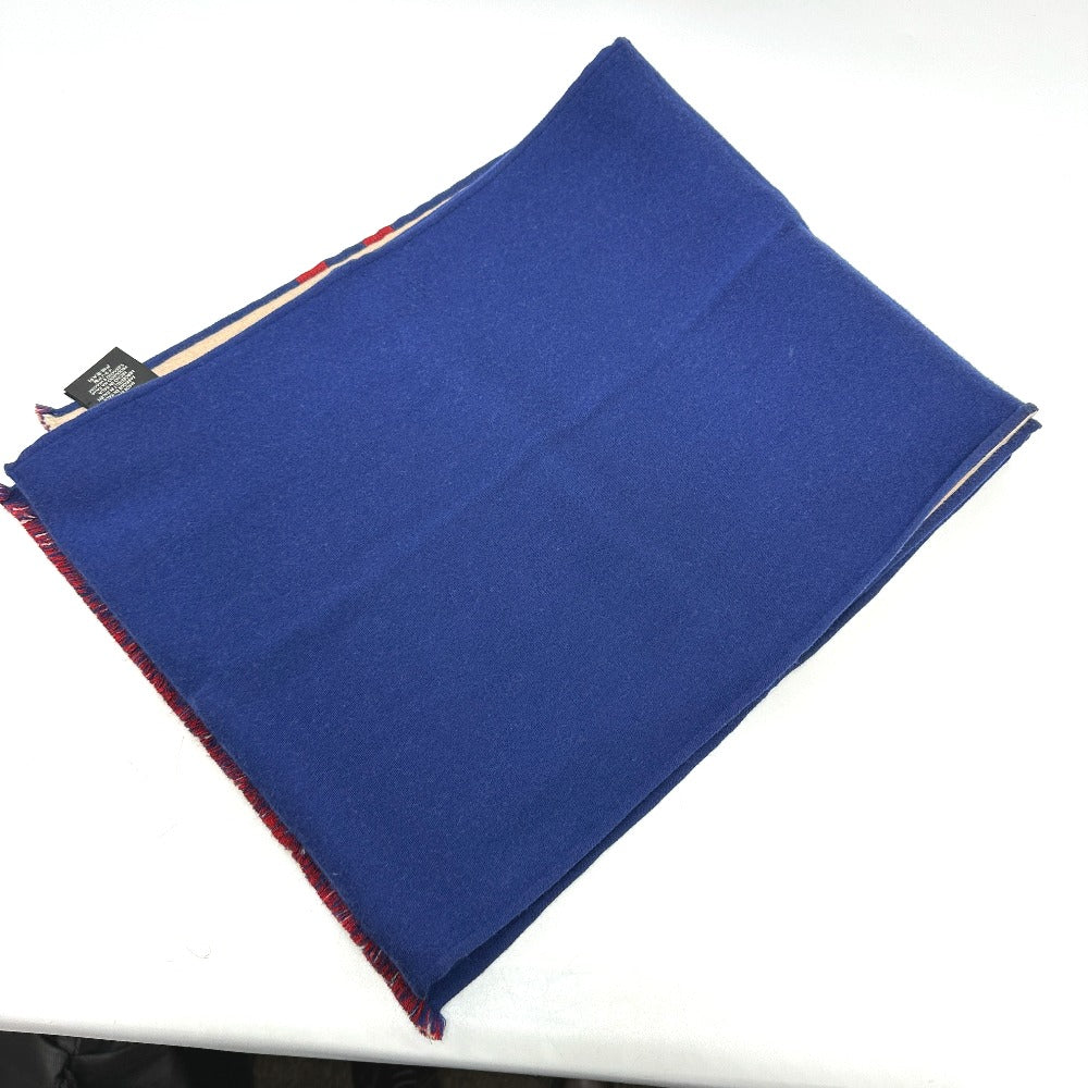 GUCCI Scarf 525559 wool blue logo