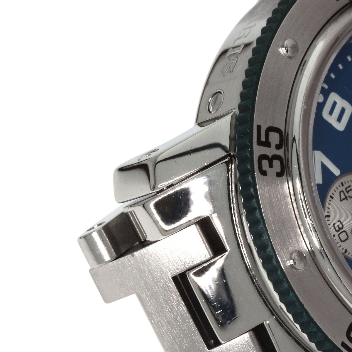HERMES Watches Quartz CL2.317 Stainless Steel , Stainless Steel Silver Clipper diver blue dial Boys Used