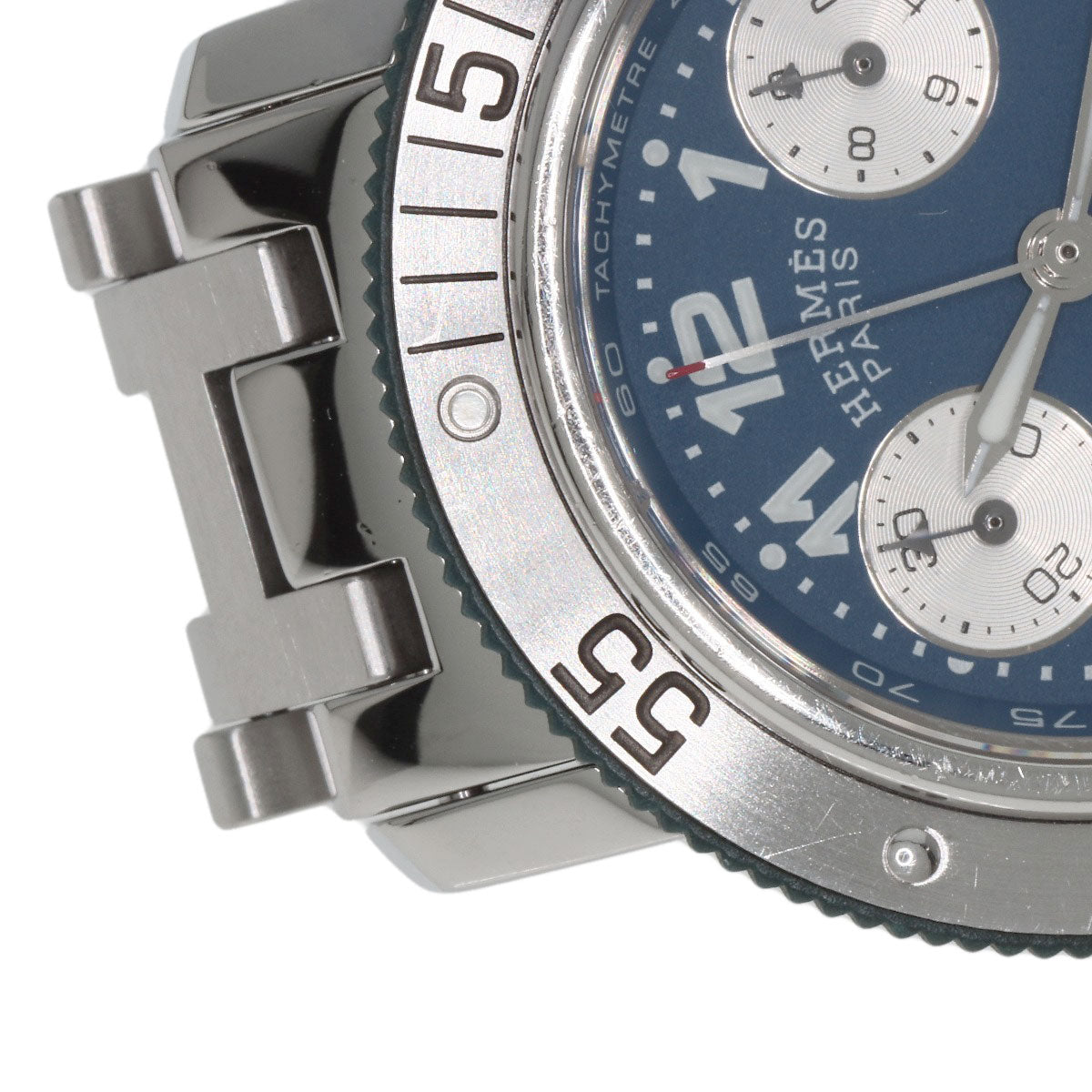 HERMES Watches Quartz CL2.317 Stainless Steel , Stainless Steel Silver Clipper diver blue dial Boys Used