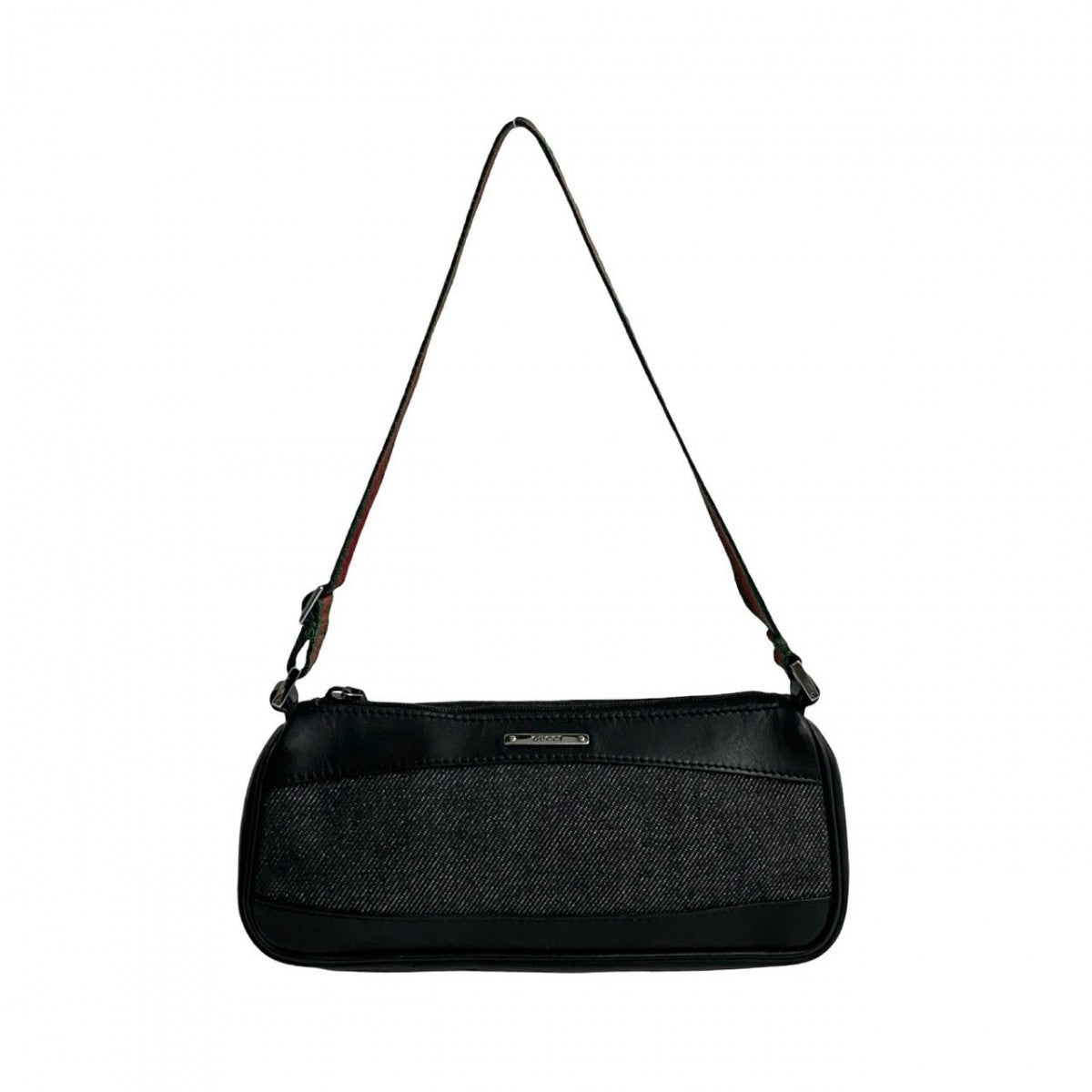 GUCCI Shoulder Bag leather black Sherry line