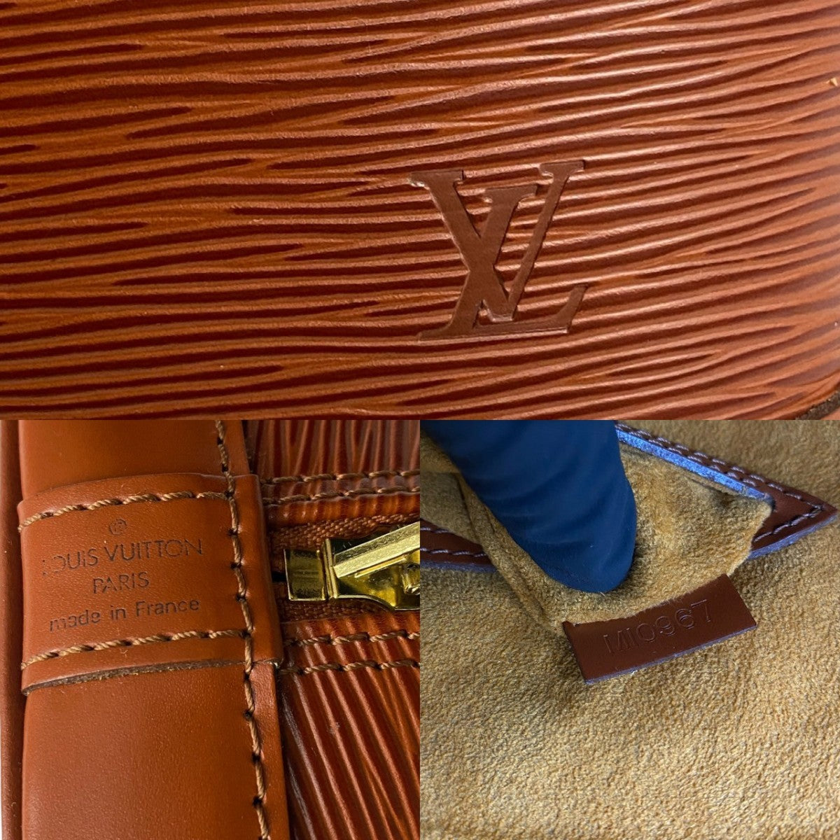 LOUIS VUITTON Handbag Epi Leather Brown Epi Alma