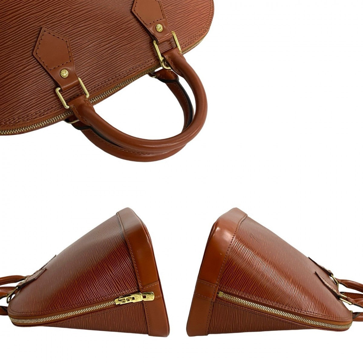 LOUIS VUITTON Handbag Epi Leather Brown Epi Alma