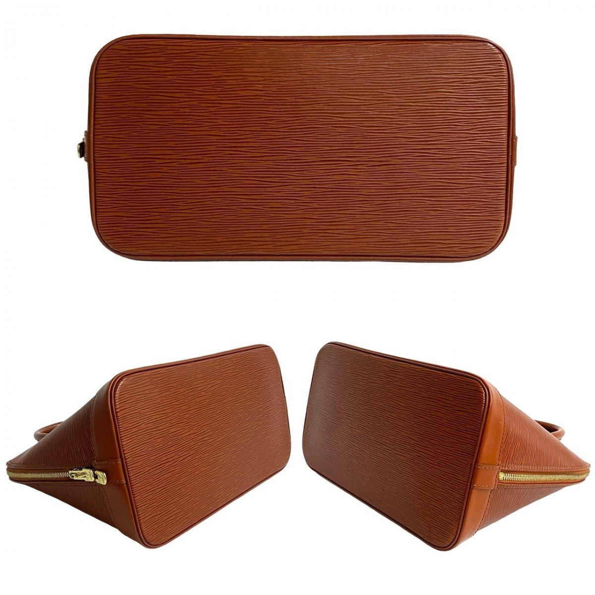 LOUIS VUITTON Handbag Epi Leather Brown Epi Alma