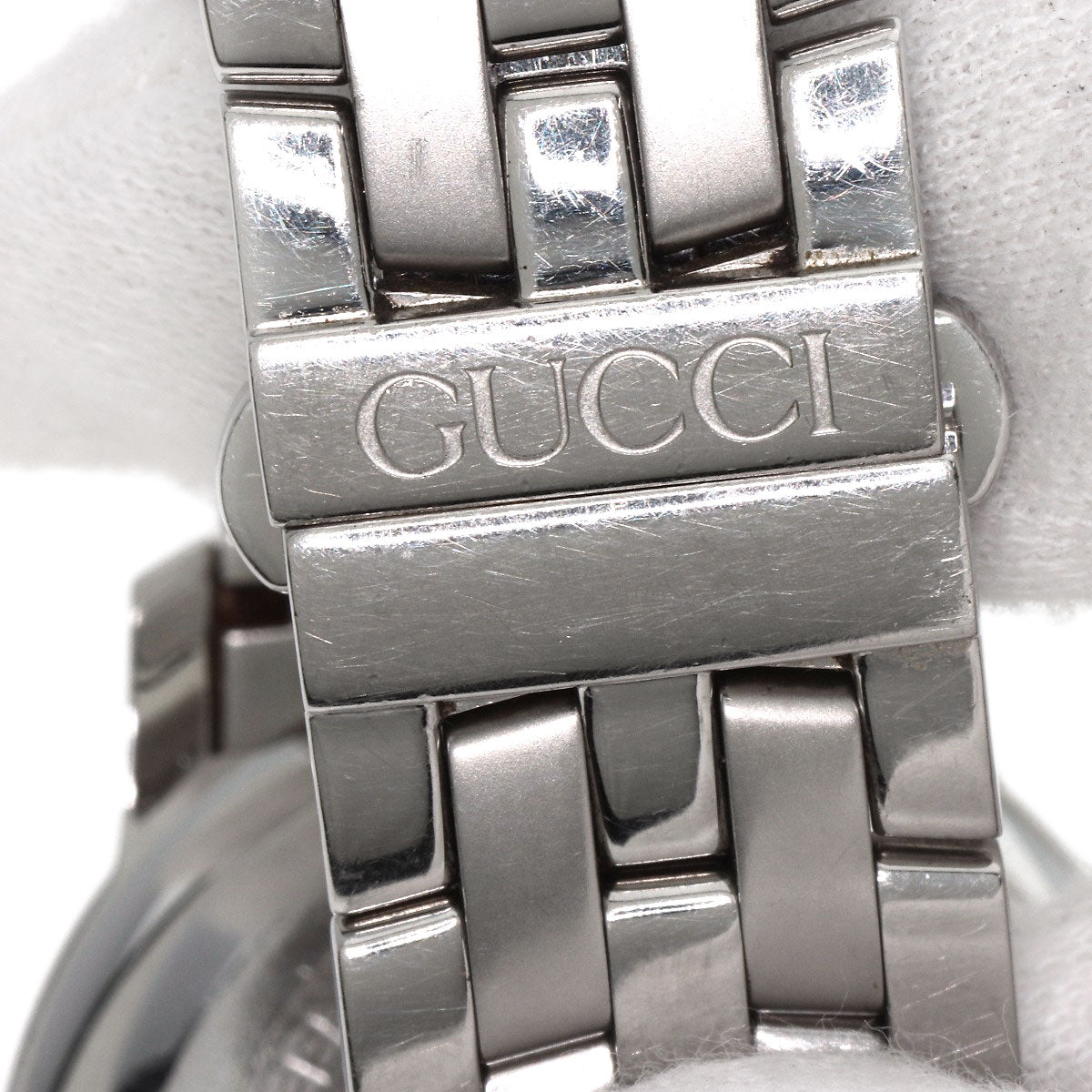 GUCCI Watches Quartz 5500M Stainless Steel , Stainless Steel Silver Round face Silver dial mens Used