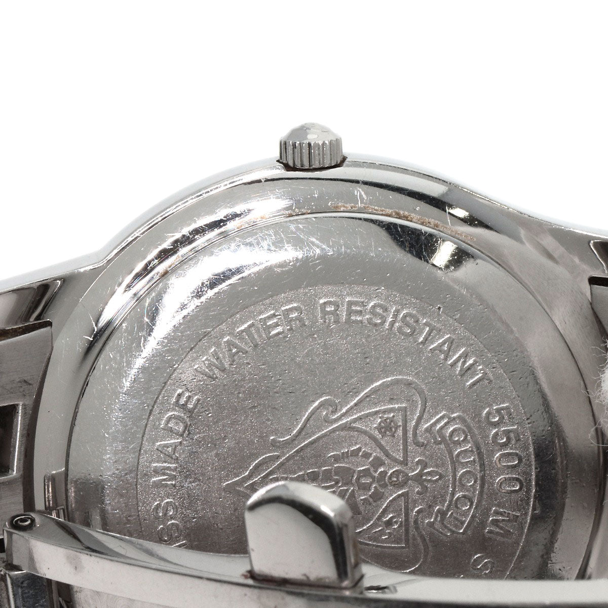 GUCCI Watches Quartz 5500M Stainless Steel , Stainless Steel Silver Round face Silver dial mens Used