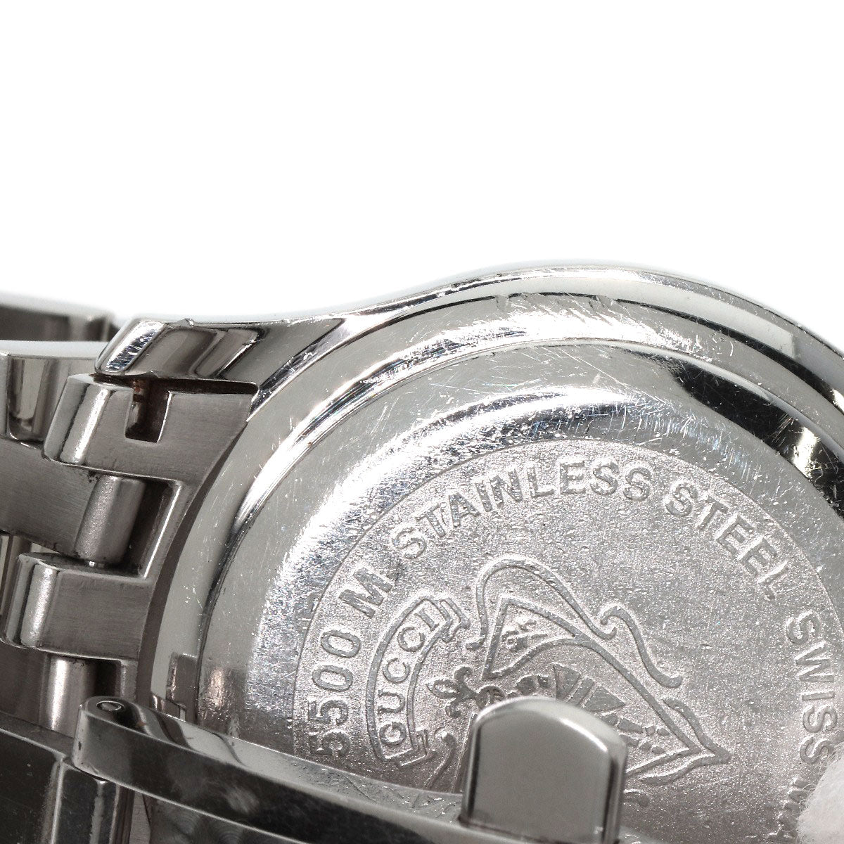 GUCCI Watches Quartz 5500M Stainless Steel , Stainless Steel Silver Round face Silver dial mens Used