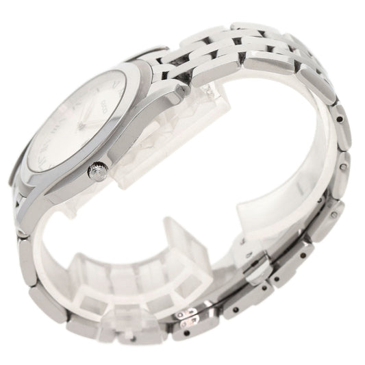 GUCCI Watches Quartz 5500M Stainless Steel , Stainless Steel Silver Round face Silver dial mens Used