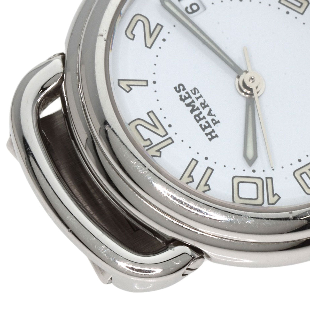 HERMES Watches Quartz PU2.210 Stainless Steel , Stainless Steel Silver Pullman white dial Women Used