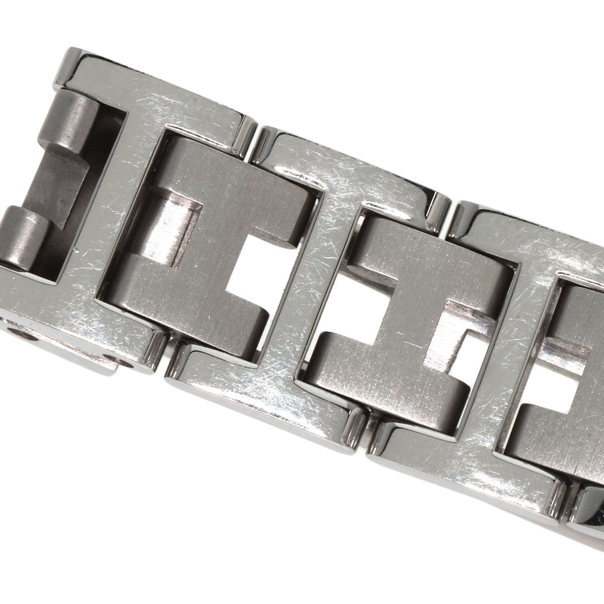 HERMES Watches Quartz PU2.210 Stainless Steel , Stainless Steel Silver Pullman white dial Women Used