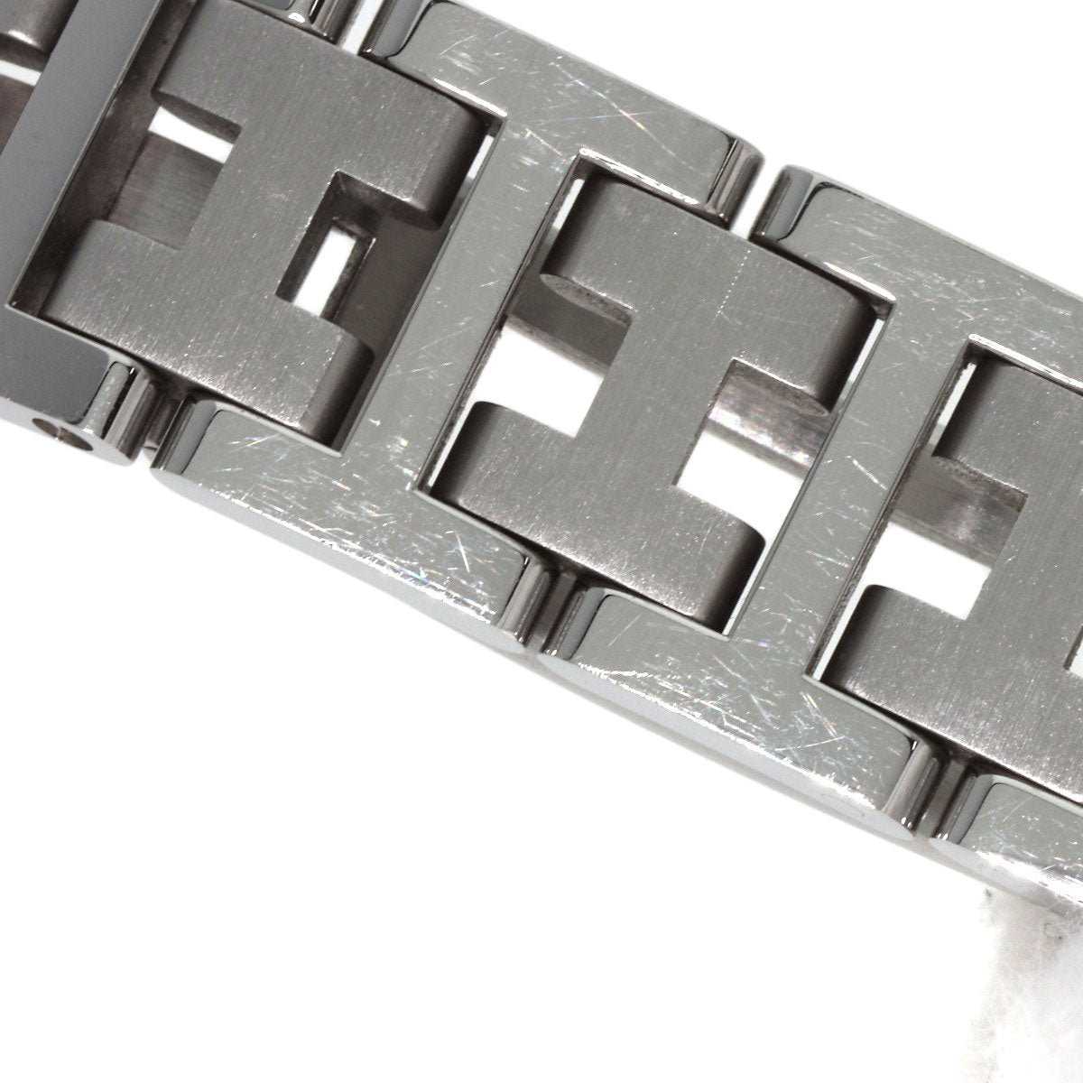 HERMES Watches Quartz PU2.210 Stainless Steel , Stainless Steel Silver Pullman white dial Women Used