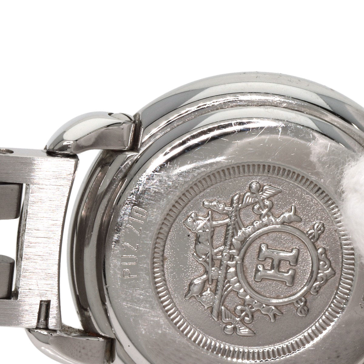 HERMES Watches Quartz PU2.210 Stainless Steel , Stainless Steel Silver Pullman white dial Women Used
