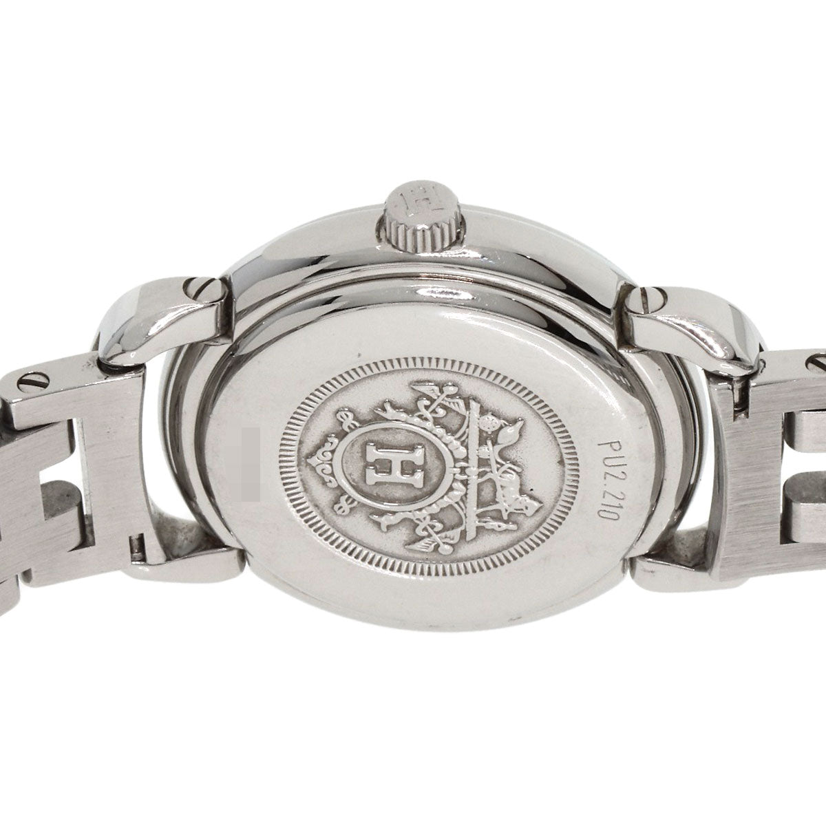 HERMES Watches Quartz PU2.210 Stainless Steel , Stainless Steel Silver Pullman white dial Women Used