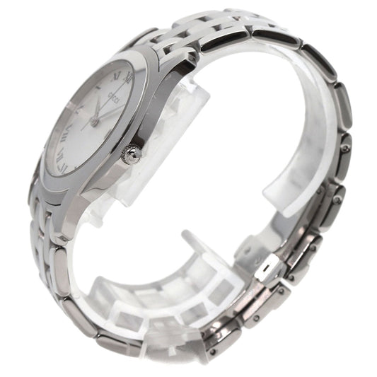 GUCCI Watches Quartz 5500M Stainless Steel , Stainless Steel Silver Round face Silver dial mens Used